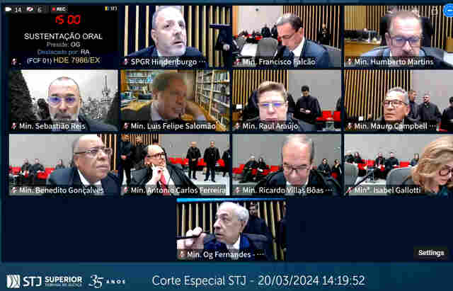 Assista a sessão do STJ que julga o caso do ex-jogador Robinho