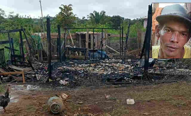 Homem morre carbonizado dentro da propria casa