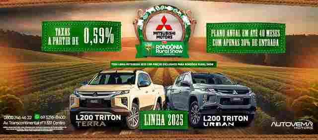 Autovema Motors apresenta lançamentos da Mitsubishi na 11ª Rondônia Rural Show