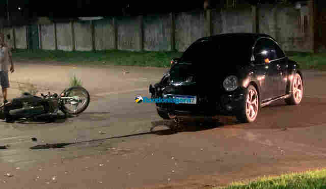 Motociclista invade via preferencial/ causa acidente e fica em estado grave