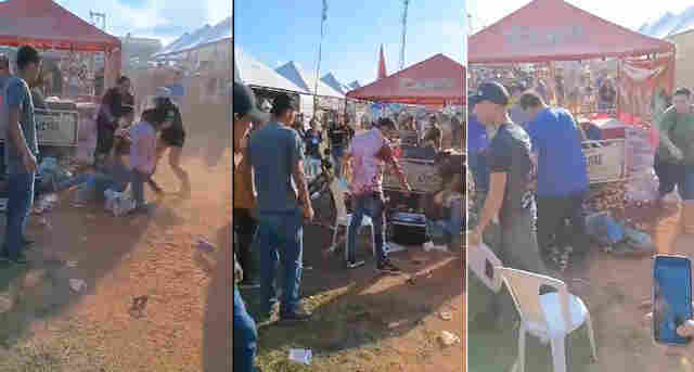 Vídeo: Briga por causa de ciúmes acaba com homem esfaqueado durante cavalgada em Candeias