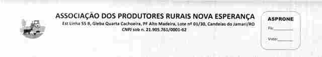 Associação dos Produtores Rurais Nova Esperança - Acordo de Cooperação n°: 011/PGE-2022
