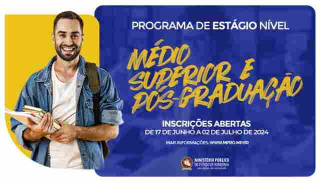 MPRO abre inscrições do processo de seleção para estágios de nível médio, superior e pós-graduação