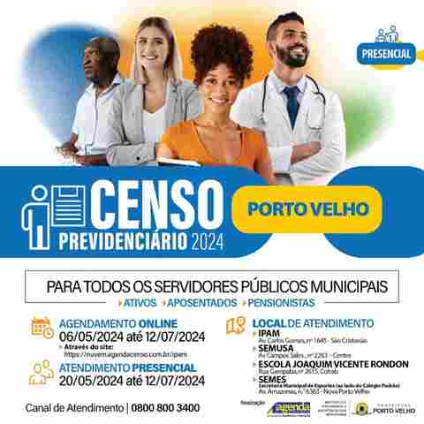 Servidores têm até o dia 12 para realizar o recadastramento do Censo Previdenciário 2024