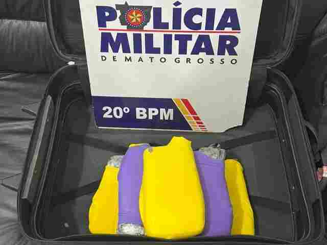 PM do Mato Grosso apreende 9 kg de cocaína em ônibus que saiu de Rondônia
