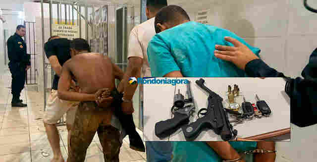 PM prende cinco homens com armas e carro roubado em Porto Velho