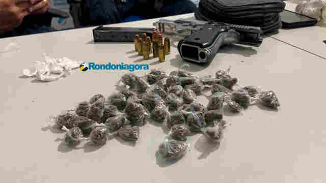 Traficante é preso com drogas e pistola do acervo da Sesdec