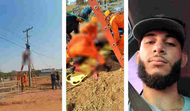 Equipamento encosta em rede de alta tensão e jovem morre atingido por descarga elétrica
