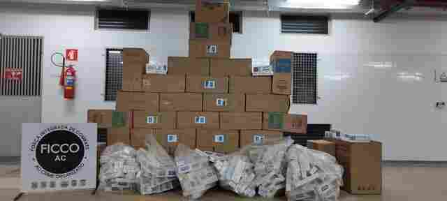 Forças policiais apreendem 45 mil maços de cigarros no Acre