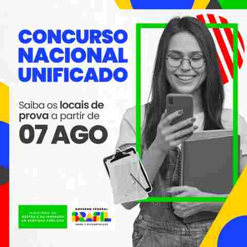 Concurso Nacional Unificado: locais de prova serão divulgados na quarta (7)