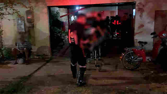 Homem com problemas psicológicos é socorrido com ferimentos pelo corpo