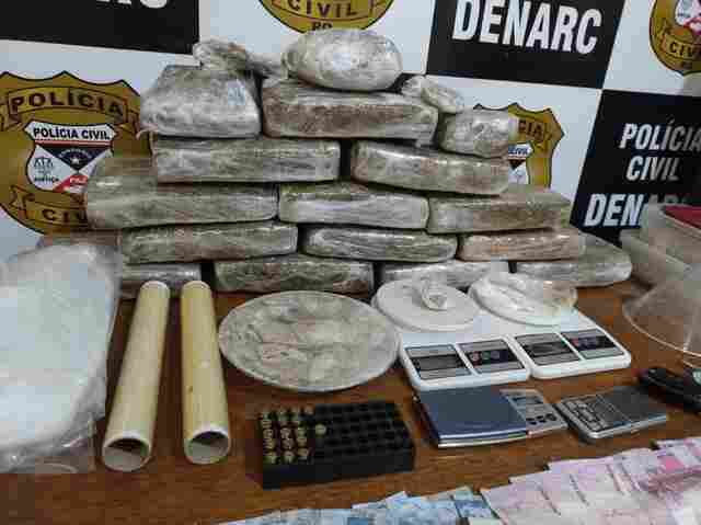 Conhecido como "TH", traficante é preso com cerca de 15 kg de maconha