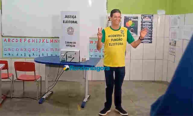 Vídeo: Benedito Alves é o primeiro candidato a prefeito de Porto Velho que votou neste domingo