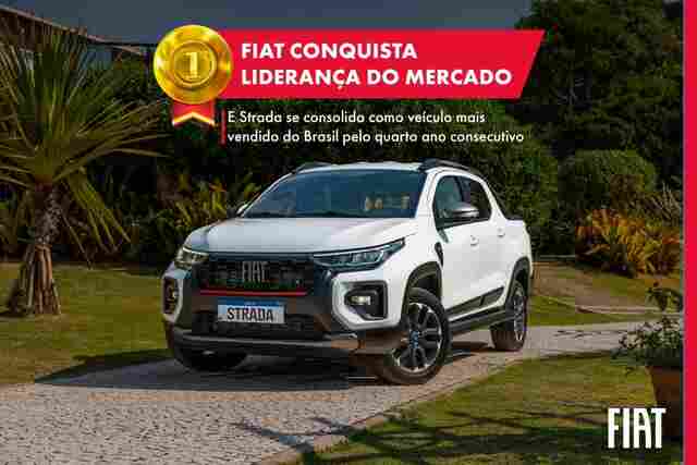 Fiat conquista liderança do mercado e Strada se consolida como veículo mais vendido do Brasil pelo quarto ano consecutivo