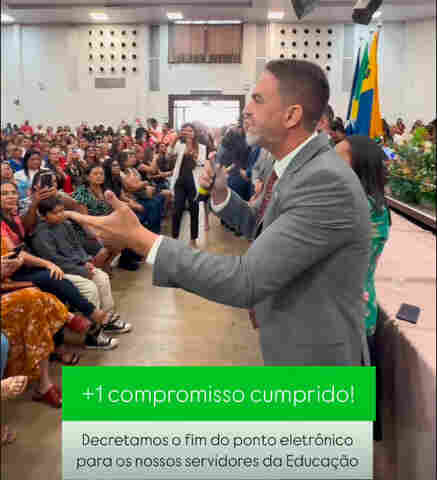 Vídeo: prefeito da capital anuncia fim do ponto eletrônico para professores