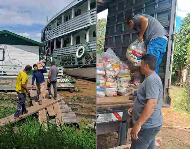 Vídeo: Prefeitura não paga e dono do barco Deus é Amor retira cestas destinadas ao baixo Madeira