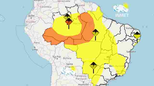 Inmet emite alerta de chuvas intensas para cidades de Rondônia