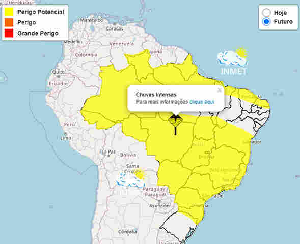 Rondônia pode ter chuvas intensas neste fim de semana, segundo Inmet