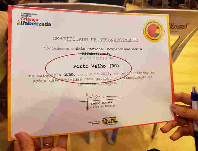 Educação de Porto Velho conquista Selo Ouro, mas gestão Léo Moraes apaga nomes responsáveis pela vitória