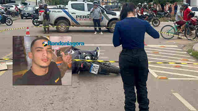 Jovem é executado a tiros em cima de moto, ao lado da esposa em Porto Velho