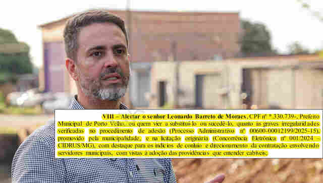 Caso Plator: Tribunal de Contas barra contrato de R$ 35 milhões da gestão Léo Moraes por graves suspeitas de favorecimento