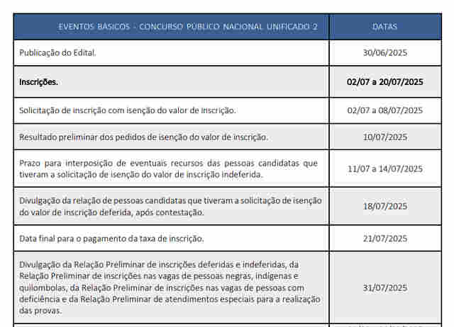 Sai o edital do Concurso Nacional Unificado 2025; confira as regras