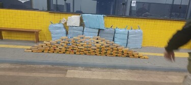 PM apreende quase meia tonelada de maconha em carreta e prende motorista