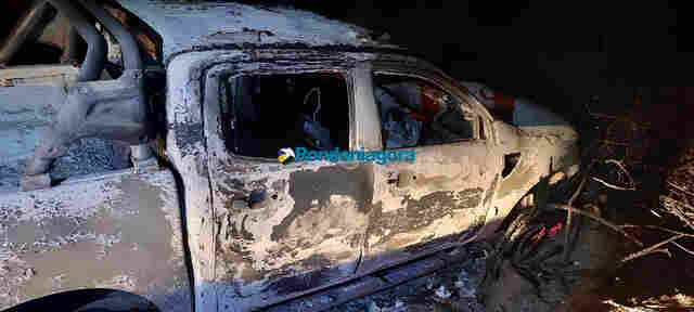 Criminosos invadem fazenda, rendem dono e incendeiam veículo na zona rural de Porto Velho