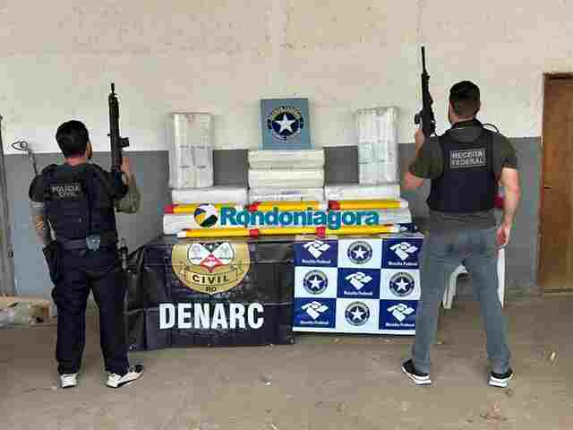 Denarc e Receita Federal apreendem 350 kg de skunk em carreta na BR-319, em Porto Velho