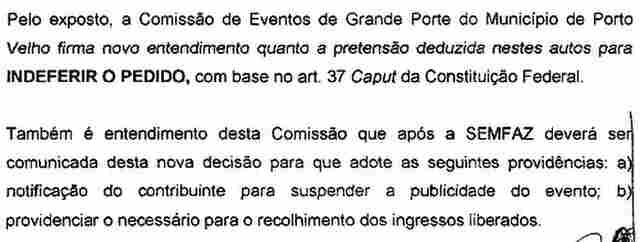 SHOW DE RÉVEILLON DA BOATE QUÉOPS EM PORTO VELHO É CANCELADO APÓS PREFEITURA CONSTATAR FALSIFICAÇÃO DE DOCUMENTOS