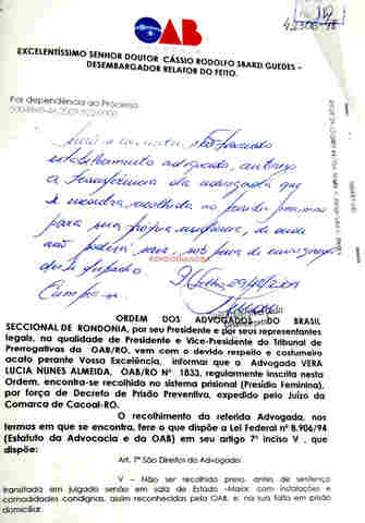 AUSÊNCIA DE PRISÃO ESPECIAL NO ESTADO LEVOU DESEMBARGADOR A MANDAR ADVOGADA CUMPRIR PREVENTIVA EM CASA