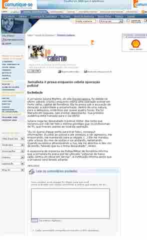 Portal Comunique-se noticia prisão de jornalista do RONDONIAGORA