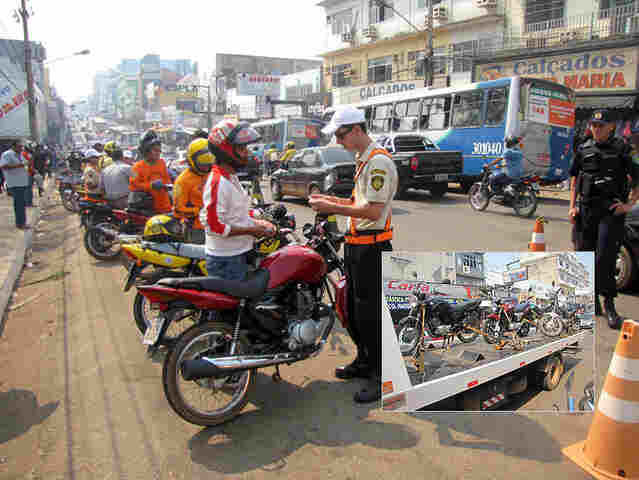 Mototaxistas irregulares começam a ser retirados de circulação na Capital