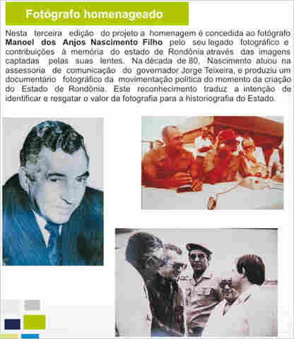 Manoel Nascimento, fotográfo de Teixeirão recebe homenagens na próxima quinta-feira