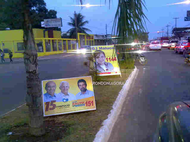 Candidato deve retirar placas de jardins em Porto Velho