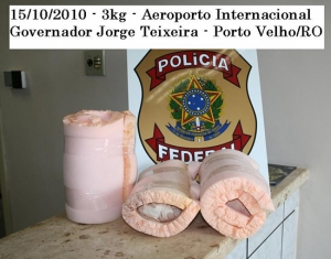 PF prende homem com 3 quilos de coca no Aeroporto da Capital