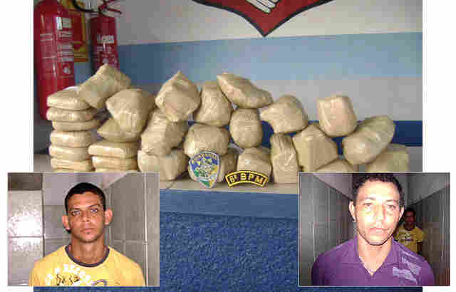 Policiais militares apreendem 30 quilos de droga em Nova Mamoré