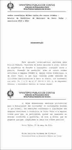 MINISTÉRIO PÚBLICO ENTRA COM REPRESENTAÇÃO PARA TCE INVESTIGAR COMPRAS DA PREFEITURA