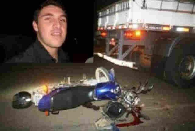 Motociclista bate atrás de carreta e morre no hospital