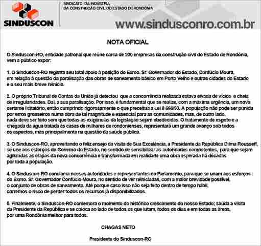 Sindicato da Indústria da Construção Civil do Estado de Rondônia
