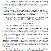 Decreto do dia 8 de julho confirma nomeação de jornalista para Seduc