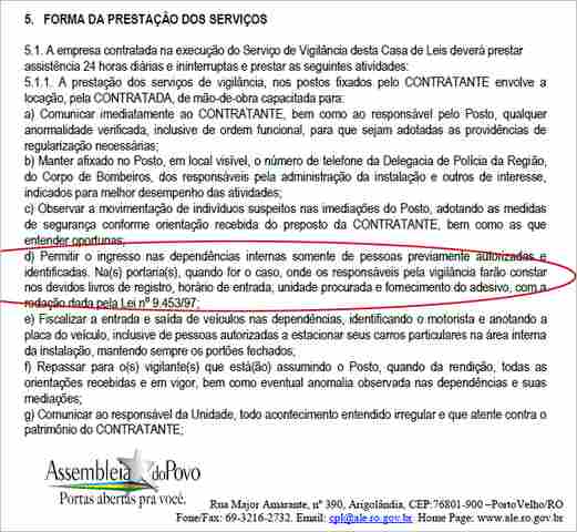 ASSEMBLÉIA LANÇA EDITAL PARA CONTRATAR EMPRESA DE VIGILÂNCIA ARMADA; CONTRATO CHEGA A R$ 2,6 MILHÕES E DEPUTADOS DESCONHECEM ASSUNTO