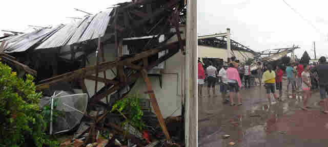 Distritos de Pimenta e Chupinguaia assolados por temporal