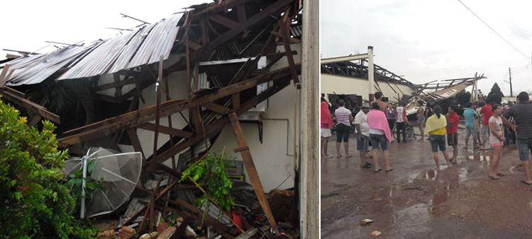 Distritos de Pimenta e Chupinguaia assolados por temporal
