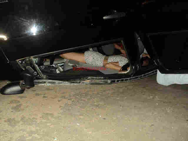 Jovem bate em carro estacionado na área central de Porto Velho; Fotos e vídeo