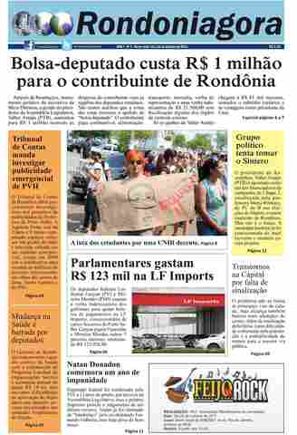 Versão impressa do RONDONIAGORA já circula todo o Estado