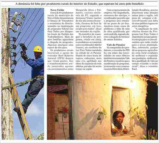 PT direciona programa Luz Para Todos para currais eleitorais