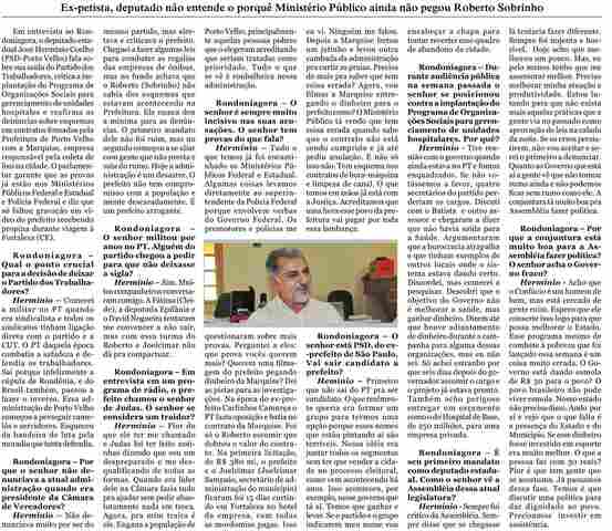 MARQUISE BANCA ROBERTO SOBRINHO, E AS PROVAS ESTÃO COM O MP E PF