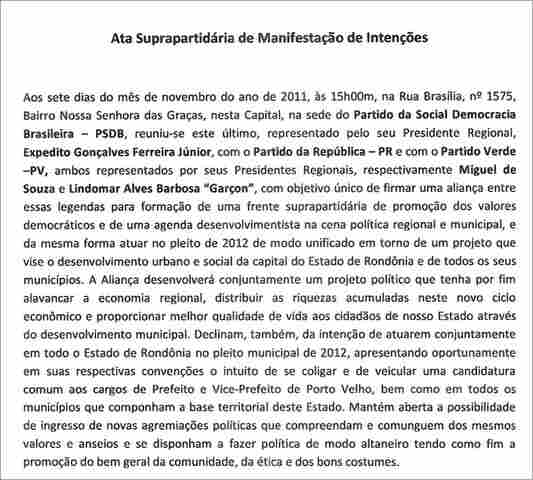 PSDB, PV e PR selam acordo para as eleições municipais