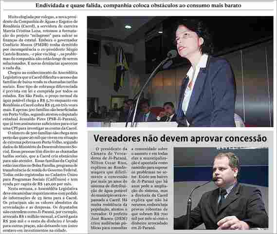 CAERD DIFICULTA ACESSO DE TARIFA SOCIAL ÀS FAMÍLIAS